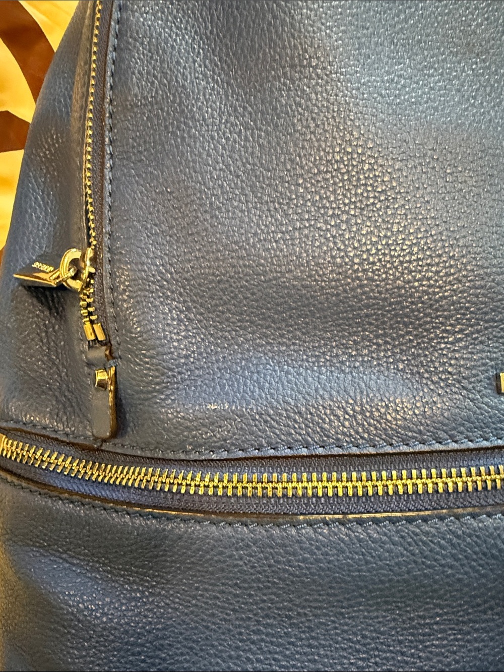 Michael Kors Royal Blue Leather Backpack - Picture 3 of 9